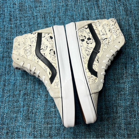 RARE Vans x Disney Ski Hi 101 Dalmations Sneakers Limited Edition Cream Black - Picture 6 of 9